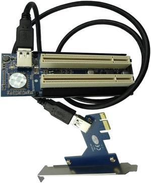 PCIe x1 to 2 ports PCI slots Card Adapter for graphics card