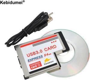 Express Card 54mm to USB 3.0 x 2 Port Expresscard PCI-E to USB Adapter Promotion