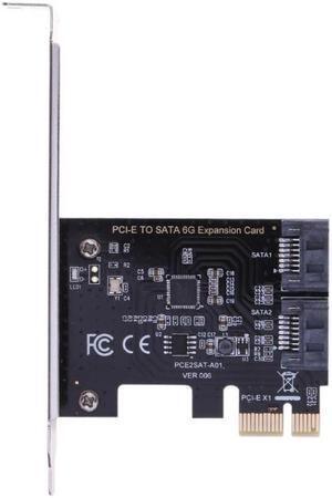 PCIE to SATA Card PCI-E Adapter PCI Express to SATA3.0 Converter 2-Port SATA III 6G Expansion Controller Card Adapter
