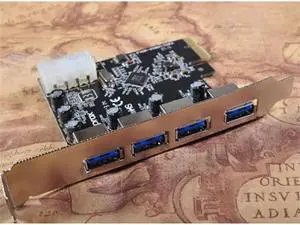 PCI-E PCI Express to 4 Port USB3.0 VLI USB Hub Controller Card Adapter 5Gbps Usb 3.0 Controller Expansion Card
