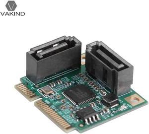 2 Ports Mini PCI-E to SATA 3.0 Extension Card High speed PC Hard Drive Accessories for Win8/7/Vista/2003/XP for MAC