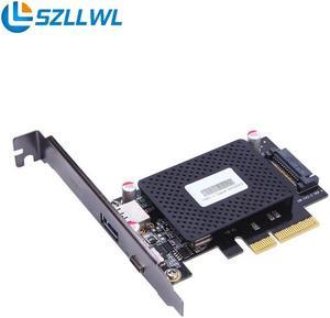 10Gb/s PCI-e to usb3.1 Type-C + Type-A expansion card USB hub network adapters card FOR desktop PC computer