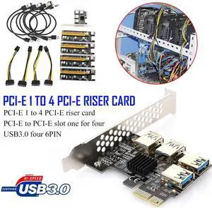 Durable High Speed USB 3.0 1X 4X 8X 16X Computer PCI Express Riser Card Extended Line with Adapter for BTC LTC Miner