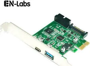 Amify PCI-e to 4 Ports USB 3.1 GEN 1 (5Gbps)(USB Type-C +USB Type A w/ Internal 19Pin USB 3.0 Dual Port) PCI Express Card