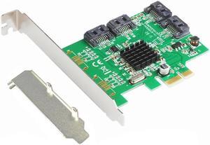 PCI-e to SATA 3.0 4 Ports expansion Controller Card 6G SATA3.0 PCI express adapter with low profile bracket Marvell 88SE9215