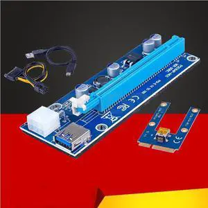 Mini PCI Express PCI-E Riser Card PCIe 1x to 16x Adapter with SATA 6pin Cable USB Riser For Bitcoin Miner BTC Machine Mining