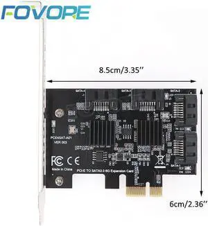 PCI e PCIE to SATA Card PCI-E Adapter PCI Express to SATA3.0 Converter 4-Port SATA III 6G Expansion Controller Card Adapter IPFS