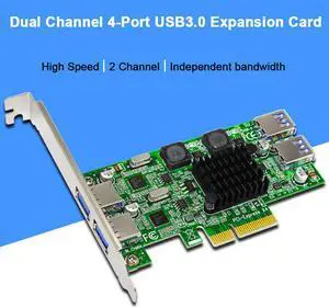 USB 3.0 PCIE Card 4 Port USB3 5Gbps Dual Channel PCI-E to USB 3 Expansion Card Adapter For Desktop Computer Compontens