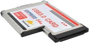 54mm Express Card to USB 3.0 x 2 Port Expresscard PCI-E to USB Adapter for laptop PC