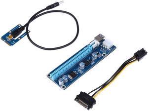 USB 3.0 Mini PCI-E to PCI Express 1X to 16X Extender Riser Card Adapter w/ SATA 15pin to 6Pin Power Cable for Bitcoin BTC Mining