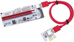 PCIE Express PCI-E 1x To 16x Extender Riser Card USB 3.0 BTC ETH Cable Red