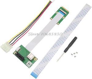 Mini PCI-E to PCI-E Express 1X Extension Cord Adapter Card with USB Riser Card
