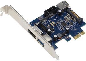 PCI-e to Power eSATA + USB3.0 + 9pin USB2.0 Adapter Converter Card with SATA Power Socket