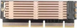 1U 2U Server NVMe NGFF Key M SSD M.2 NGFF to PCI-E 16x Adapter Extender Card with Heat Radiator for Windows7/8 / 10 / Linux