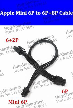Mini 6pin to 6pin&8pin(6+2) PCI-e Dual Power Cable for Apple Mac Pro Video Card