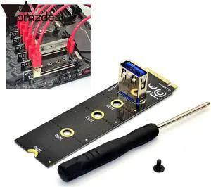 NGFF M.2 To USB3.0 Adapter Card Expansion Card High Speed PCI-E 16X 5Gbp/S for BTC LTC Miner