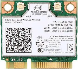 Card for Intel 7260 7260HMW BN 802.11bgn 300Mbps Wifi+Bluetooth 4.0 Half Mini PCI-E card Fit Dell Asus Acer Sony Samsung