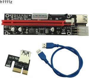 4pin 6pin SATA Power Supply PCI-Express Riser Card 60cm USB 3.0 Data Cable 1x to 16x Riser for Antminer Bitcoin Miner Mining