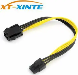 PCIE 6Pin to 6Pin Power Supply Cable Extension Adapter 6Pin Extender Miner Cable Male to Male Wire Cord 20cm for PC Mining