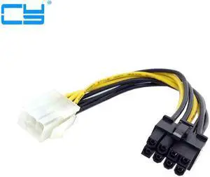 10PCS/LOT 18AWG 6 Pin Feamle to 8 Pin Male PCI Express Power Adapter Cable 6pin to 8pin PCIe cable