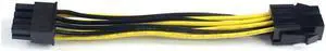 Amify 10CM PCIe 6pin to 8pin Adapter, PCI-e 6-pin Male to 8-pin Female Converter for PCI Express 8pin powered GPU Video Card