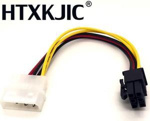 4 Pin Molex to 6 Pin PCI-Express PCIE Video Card Power Converter usb sata cable usb Riser card rj45 connector dvi-d vga dual psu