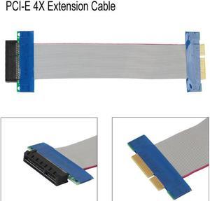 PCI-E 4X Riser Card Extender Flex Extension Cable Ribbon Adapter Converter PCI Express 4X Slot Cable Connector New Promotion