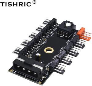 1 to 10 4Pin Fans 12V 4Pin Sata Power Suppply Molex Hub Splitter PC Pwm Cable Cooler Cooling Adapter For Computer Mining