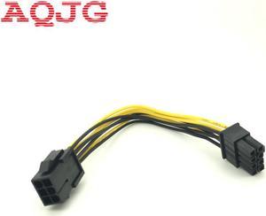1PC 6 Pin Feamle to 8 Pin Male PCI Express Power Converter Cable CPU Video Graphics Card 6Pin to 8Pin PCIE Power Cable AQJG