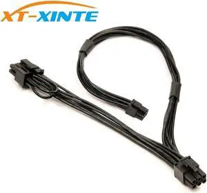 Mini 6Pin to PCI-E 6Pin & 8Pin (6+2) Dual PCI-E Ports Video Graphic Card Power Cable for G5 / Mac Pro 30CM+15CM
