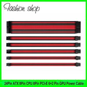 30CM 24Pin ATX / CPU 8Pin / 8 (4+4) Pin ATX / 8Pin PCI-E / 6+2-Pin GPU /6 Pin PCI-E Power Extension Cable with 2PCS Cable Comb