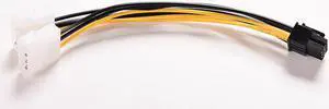 16cm 8 Pin PCI Express Male To Dual LP4 4Pin Molex IDE PCI-E graphic Video Card Power Cable Adapter