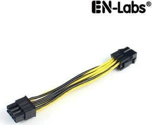 add on card 10CM PCIe 6pin to 8pin Adapter, PCI-e 6-pin Male to 8-pin Female Converter for PCI Express 8pin powered GPU Video Card