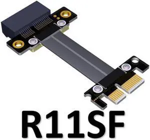 Mining Graphics Card Riser Card PCI Express PCIe 3.0 x1 Ribbon Cable Extension 180 Flat High Speed PCI-E 1x 16x R11SF Extender