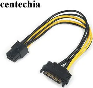 PCI-E express Power Cable PSU Power Supply Sata 15pin to 6 pin ATX Adapter Riser for Bitcoin Miner