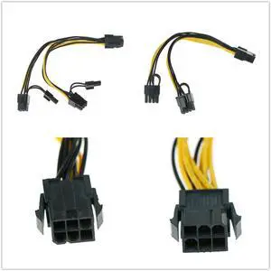 1pc GPU PCI-E 8Pin to Double PCI-E PCI Express 8Pin(6Pin+2Pin) Splitter Cable Power Connector 30cm Cable