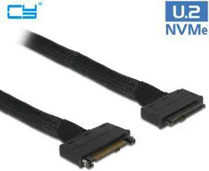 U.2 U2 SFF-8639 NVME PCIe SSD Cable Male to Female Extension 50cm 68pin