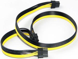 Modular PSU Power Supply Cables PCI e Molex 6pin to 2 PCI-e 8 pin 6+2pin PCI Express Internal Power Splitter Ribbon Cable