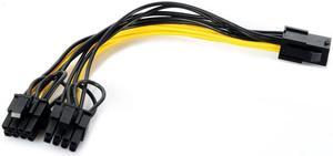 21CM PCI-E 6-pin to 2x6+2-pin(6-pin/8-pin) Power Splitter Cable PCIE PCI Express Graphics Extension Cable