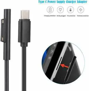 Type-C Adapter Cable 1.5m Power Bank Charger Reliable Converter Chip PD charger Cord for Microsoft Surface Pro 5 6 Surface Book