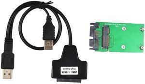 Mini Pcie Msata 3X5 Ssd To 1.8 inch Micro-Sata Adapter Card + Usb Micro-Sata Cable 7+9Pin 13Pin Usb To Ssd Usb To Mini Pcie