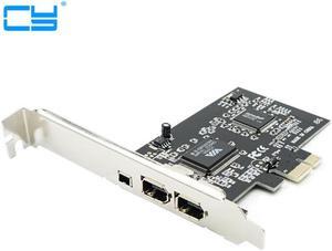 PCIe with 6Pins PCI-E FIREWIRE 400 IEEE 1394 CARD VIA CHIPSET WORK WIN7 MAC OS pci-e to 1394 a b WITH CABLE