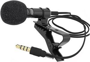 Professional Studio Mic Lapel Clip on Omnidirectional Condenser Microphones Lapel Microphone for Mobile phones