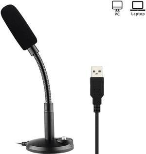 Mini Desktop USB Microphone for Computer PC Laptop Notebook With Flexible Stand Studio Speech Recording Condenser Mic