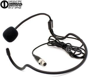 Mini XLR 3 Pin TA3F Connector Headworn Mic Earhook Condenser Headset Microphone For SAMSON Wireless System Bodypack Transmitter