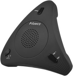 Aibecy Desktop Computer Conference Omnidirectional Condenser Microphone Mic Speaker Speakerphone 360 Audio Pickup Plug &amp