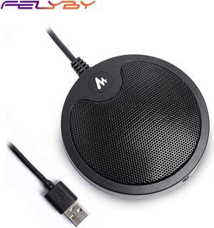 AU BM10 Portable USB Condenser Microphone Computer Recording Microphone Touch Switch Conference Gaming Youtube Metting