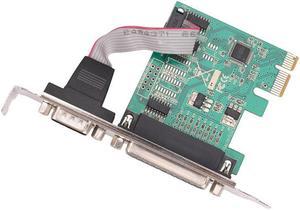 RS232 RS-232 Serial Port COM & DB25 Printer Parallel Port LPT to PCI-E PCI Express Card Adapter Converter WCH382 Chip