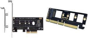 1 Pcs Expansion Card Desktop Ssd Adapter Card & 1 Set Nvme Pcie Adapter,Pcie Nvme Adapter Support 2230 2242 2260 2280