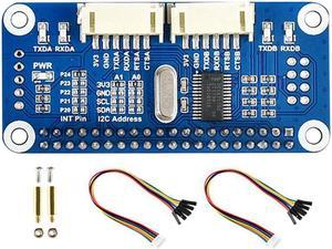 Expansion Board for Raspberry Pi 4B/3B/Zero SC16IS752 I2C Interface Two-Way Uart Serial Port Module